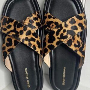STUART WEITZMAN Elodie Cross Lug Slide Sandal Size 7.5